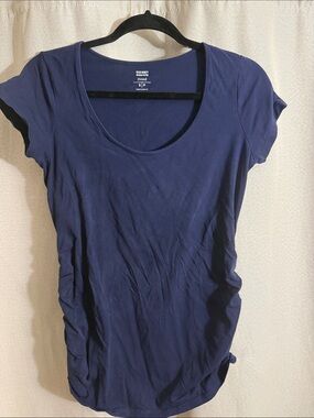 Old Navy Maternity Navy Scoop Neck Short Sleeve Tee